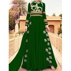 GREEN WEDDING WEAR LEHENGA GOWN MANUFACTURED BY ASIAN COUTURE