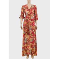 Cinnamon Stick Leopard & Leaves Printed Maxi