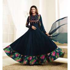 Galaxy Blue Indian Anarkali Dress Hot Fancy Party Suit