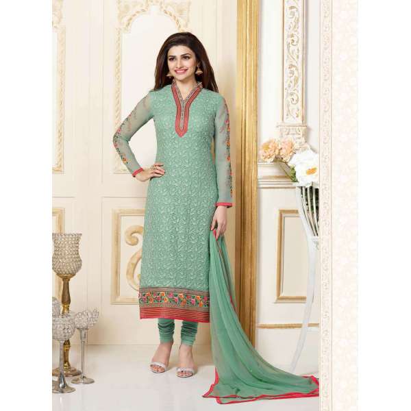 K3302 GREEN KASEESH PRACHI-15 PARTY WEAR SALWAR KAMEEZ SUIT