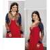 K3934 RED AND BLUE PARTY ANARKALI SUIT
