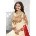 K3936 CREAM AND RED KASEESH PRACHI-19 DESIGNER ANARKALI SUIT