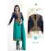 TURQUOISE KASEESH MAHARANI JACKET STYLE PARTY WEAR SUIT
