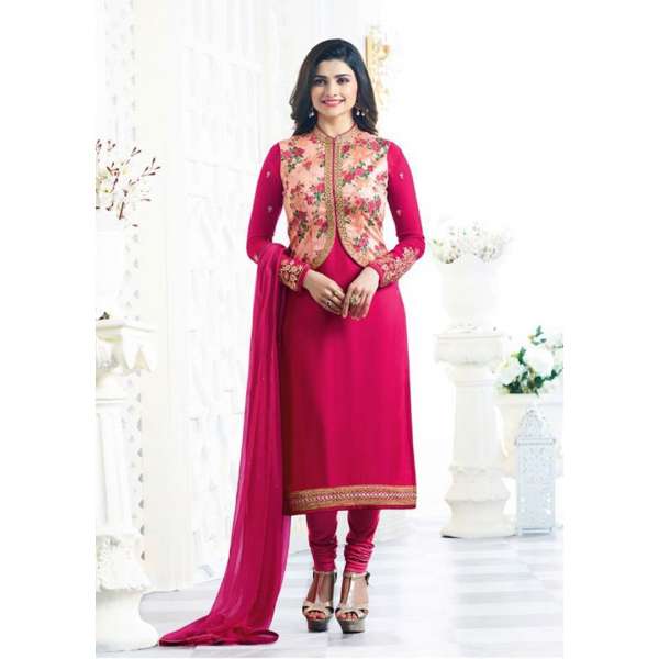 Hot Pink Party Dress Modern Salwar Kameez