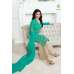 Turquoise Indian Palazzo Suit Designer Party Dress