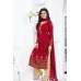 Red Pakistani Indian Embroidered Patiyala Salwar Suit