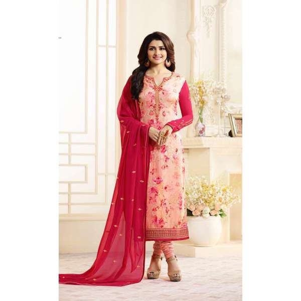 Red & Pink Pakistani Designer Salwar Suit Indian Party Wear