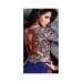 ZMS12010 Blue With Red MAISHA MASKEEN Dress