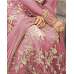 Rose Pink Embroidered Gown Fancy Wedding Wear