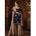 Blue & Beige Wedding Gharara Indian Ethnic Suit UK