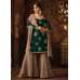 GREEN AND BEIGE INDIAN WEDDING GHARARA SEMI STITCHED SUIT (3 weeks delivery)