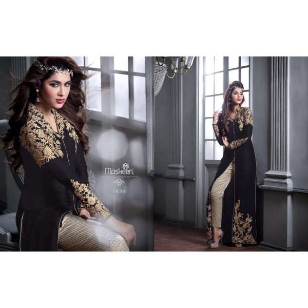 M20005 BLACK  MASKEEN GEORGETTE BY MAISHA PARTY WEAR SUIT