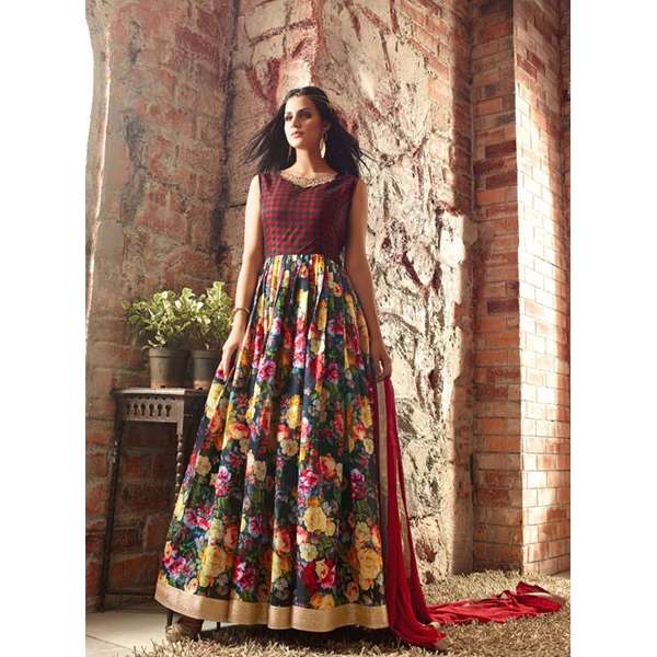 ZMA3405 RED AND YELLOW MAISHA LAVISH 3 PARTY WEAR SUIT 