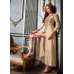 Pakistani Gown Gold Indian Floral Printed Party Dress