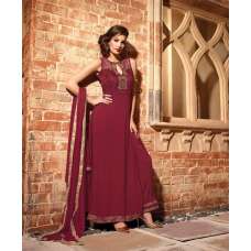MN2701 MAROON MAISHA NEERJA GEORGETTE SUIT