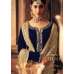 NAVY BLUE INDIAN DESIGNER FALKEN VELVET SALWAR SUIT ( 2-3 weeks delivery ) 
