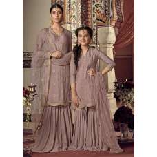 Rose Pakistani Mother Daughter Matching Wedding Gharara