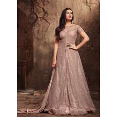 Hot Pink Embellished Evening Gown