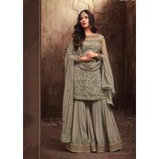 GREY DESIGNER SHARARA GHARARA SUIT