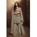 GREY ASIAN WEDDING GHARARA SUIT SEMI STITCHED ( DELIVERY IN 2 WEEKS )