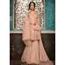 Peach Indian Pakistani Bridal Gharara Suit