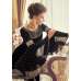 GLAMOROUS BLACK ASIAN WEDDING STYLE LEHENGA SKIRT DRESS 
