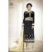 Black & Gold Party Suit Indian Designer Churidar Dress