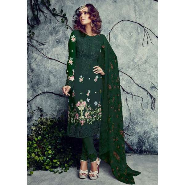 Dark Green Designer Salwar Kameez Pakistani Suit 