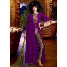 Purple Georgette Indian Party Suit