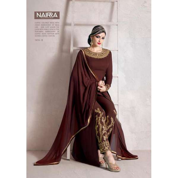 Dark Brown Desi Wedding Salwar Suit
