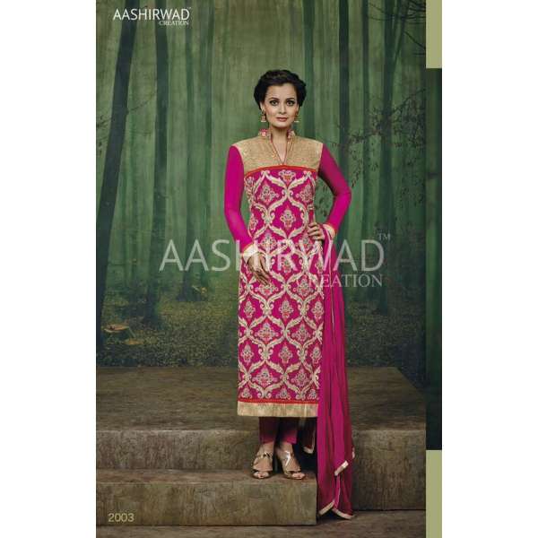 FUCHSIA DIA MIRZA DESIGNER SALWAR KAMEEZ