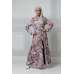 Pink Floral Printed Open Abaya