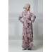 Pink Floral Printed Open Abaya