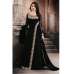 Black Modest Dress Maxi Gown Semi Stitched Party Suit