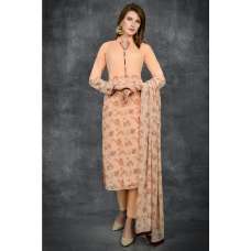 Peach Nougat Floral Printed Designer Readymade Salwar Kameez