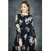Black Floral Printed Flow Suit