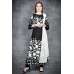 Black Floral Printed Designer Gown