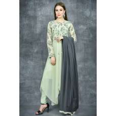 CEMENT GREEN FLARED JACKET SUIT