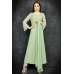 Pista Green Ethnic Slit Style Circular Suit