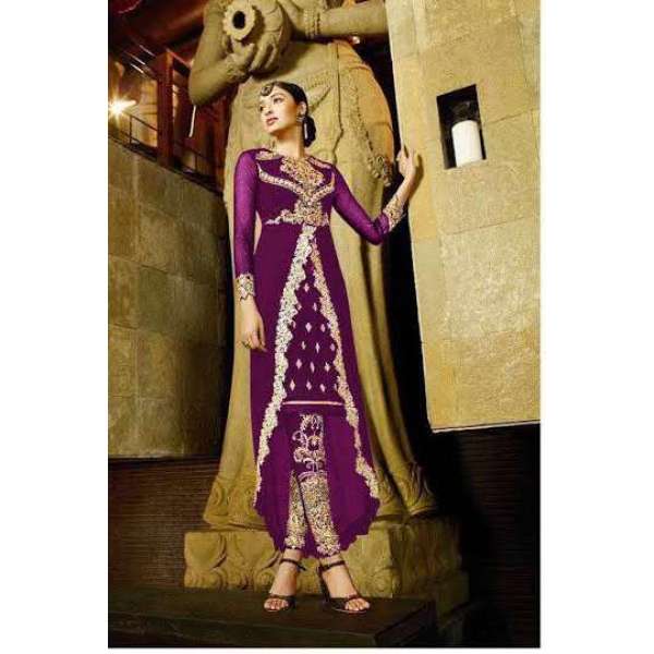 PURPLE AAFREEN DESIGNER PANT STYLE SUIT PARTY OUTFIT