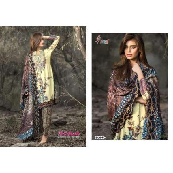 ZAZ5004 ALI ZOHAIB GLAZED COTTON SALWAR KAMEEZ SUIT 