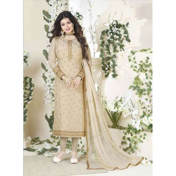 Beige Indian Churidar Suit 