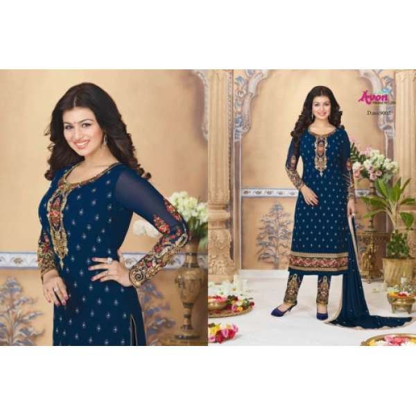 Blue Ayesha Takia Suit Indian Churidar Dress