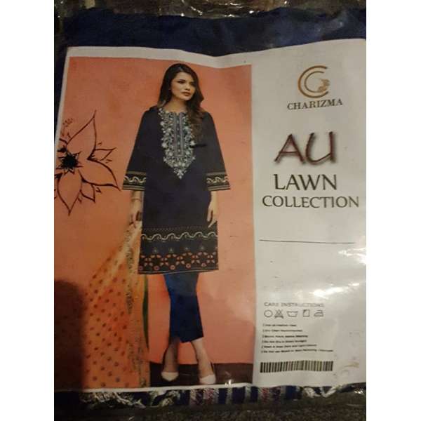 BLACK AND BLUE EMBROIDERED READYMADE SHIRT SUIT