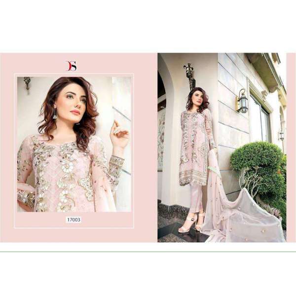 ZDS17003 PINK BAROQUE 2 BY DEEPSY GEORGETTE PAKISTANI STYLE SUIT