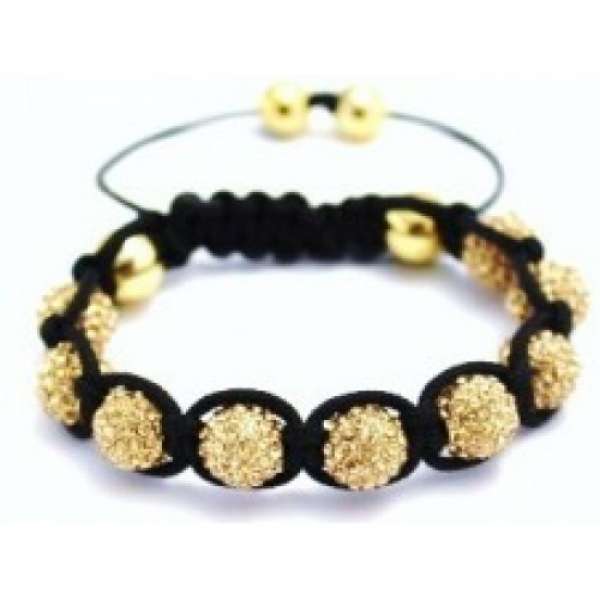 GOLD CRYSTAL BALL BRACELET
