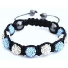 BLUE AND WHITE CHILDREN CRYSTAL BALL BRACELET