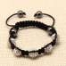 CHILDREN CRYSTAL BALL BRACELET (7 COLOURS, BLACK THREADED)