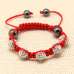 CHILDREN CRYSTAL BALL BRACELET (6 COLOURS, WHITE/PINK/ THREADED)