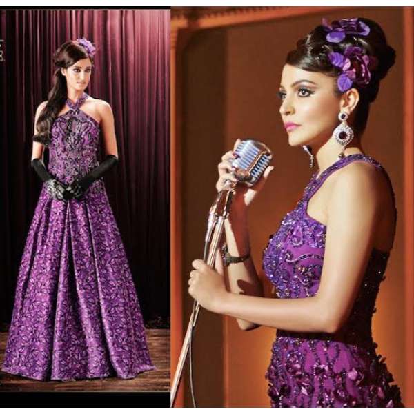 Ultra Violet Purple Bollywood Anushka Sharma Maxi Gown 